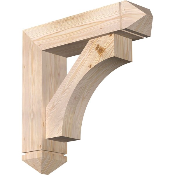 Ekena Millwork Westlake Arts and Crafts Smooth Bracket w/ Offset Brace, Douglas Fir, 7 1/2"W x 30"D x 30"H BKT0806X30X30WTL03SDF - main